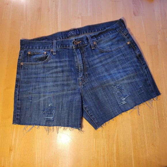 Lucky Brand Pants - Lucky 221 Original Straight Cut Off Distressed 36